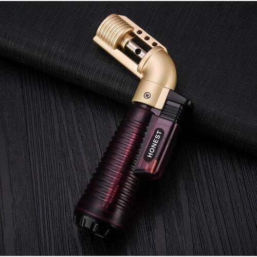 HONEST Visible Gas Lighter Butane Torch Lighter Blue Flame Cigarettes Lighter Gadgets For Men Lighters Smoking Accessories