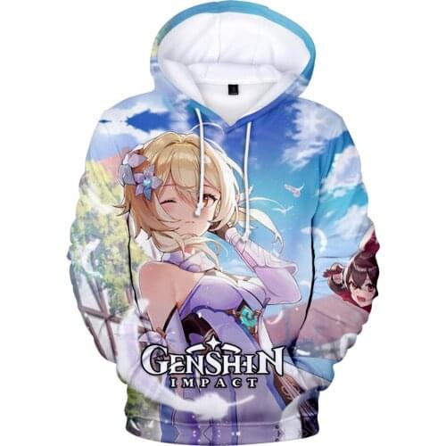 Genshin Impact 3D Fashion Fall Winer Suit Hoodies Sportswear Hooded Youthful Kawaii Harajuku vitality Style Women/Men The hooded