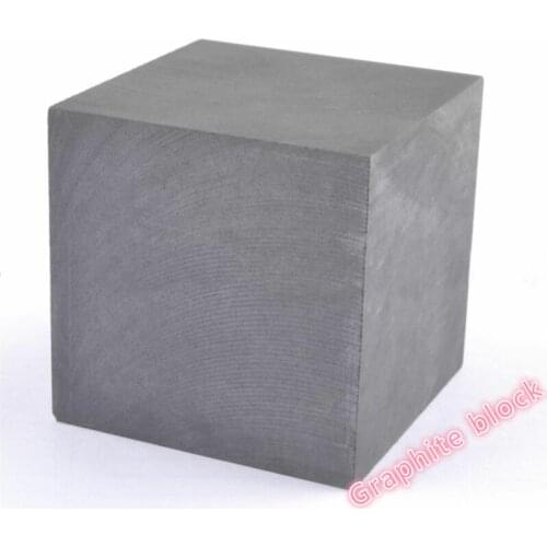 1 piece of graphite block high-purity carbon graphite electrode plate pyrolytic graphite carbon plate 50*50*50mm mold DIY