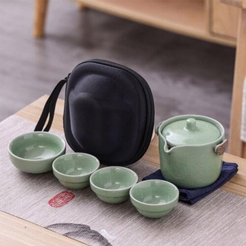 Kuai Ke Cup One Pot Four Cups Portable Kung Fu Travel Tea Set Business Personal Gift Chinese Tea Infuser Set Teapot Tea Cup