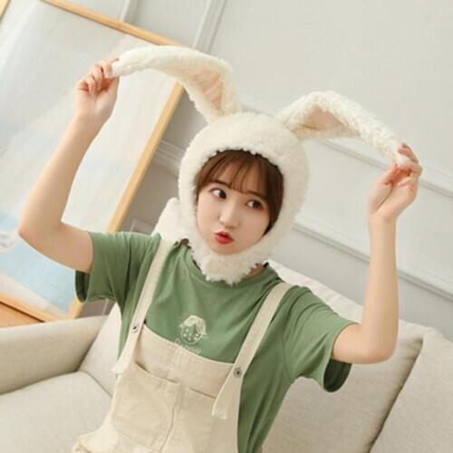 Sweet Girl Women Cute Rabbit Plush Cap Hat Head Warmer Cosplay Photo Props
