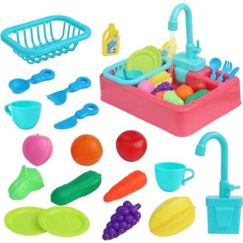 Mini Water Dispenser Kawaii Electric Dishwasher Pretend Play House Games Role Playing Food Summer Kitchen Toys for Children Gift