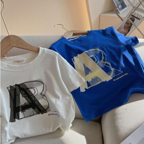 2021 new arrival girls boys summer short sleeve casual cotton kids t-shirt