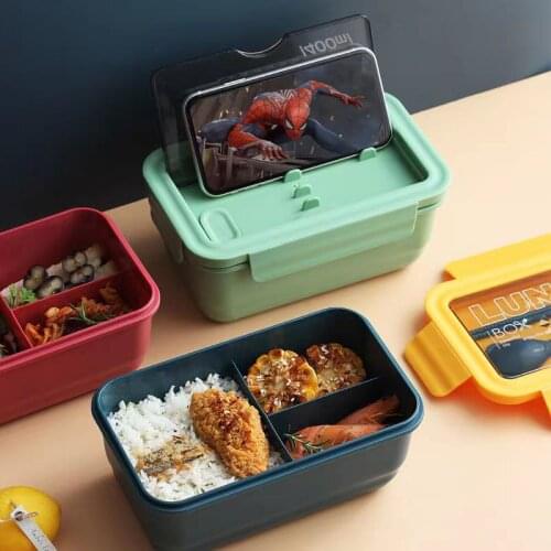 New Portable Lunch Box Dinnerware Food Storage Container School Office Japanese Style Leakproof Bento Microwave Lunch Box