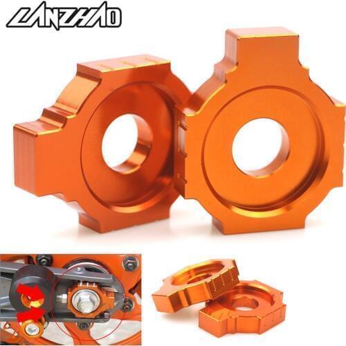 Orange Motorcycle Chain Adjusters Blockers CNC Aluminum Accessory for KTM Duke 390 2013 2014 2015 2016 Duke 125 200 All Year
