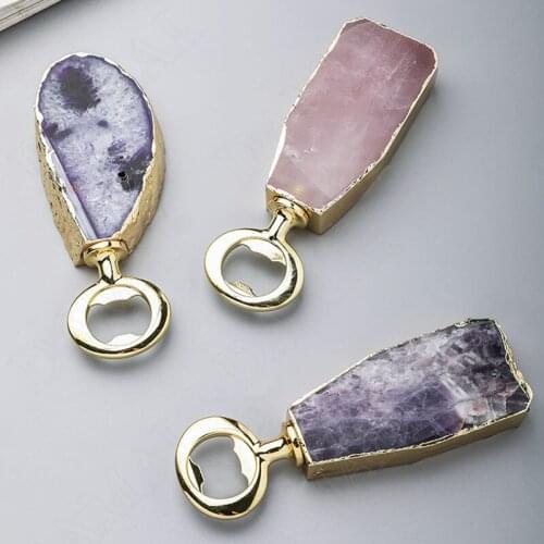 Natural Crystal Wine Opener Creativity Agate Decorative Kitchen Accessories Bar Beer Opening Tool European Home Decoration