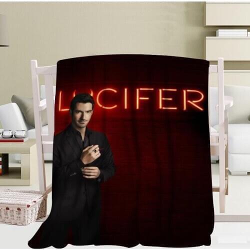 Custom Lucifer TV Blanket Blending Fabric 56x80inch 50X60inch 40X50inch Sofa Bed Throw Blanket Kid Adult Warm Blanket
