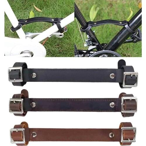 Adjustable Bike Frame Carry Handle Carrier Accessories Bicycle Lifting Leather Strap Frame Handle Lifter for Folding Bike