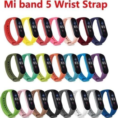 Mi Band 5 Strap wrist strap for Xiao mi miband 5 watch strap mi 5 pulsera correa Mi band 5 Silicone bracelet replacement