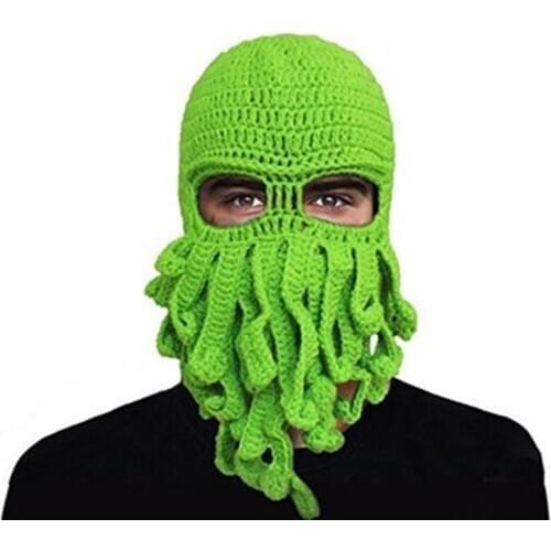 Halloween hat handmade woolen hat beanie hat knitted octopus hat men and women autumn warm party holiday hat