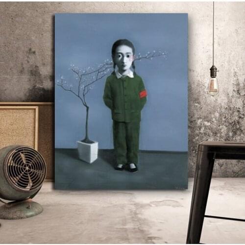 Contemporary Art Hand Painted Canvas oil paintings Famous Painter Zhang Xiaogang Oversea Chinese Childhood Minory