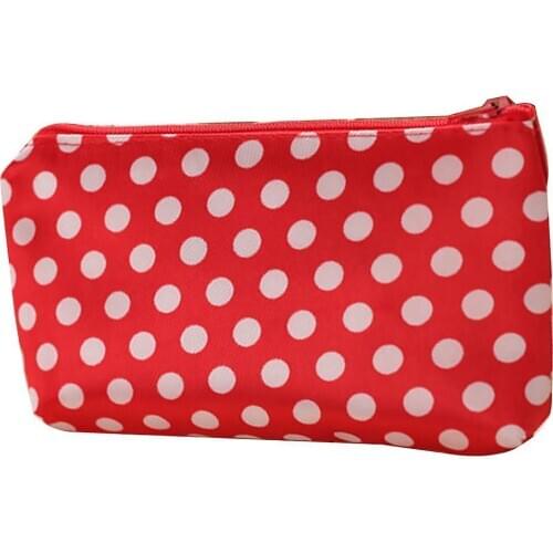 Portable Travel Cosmetic Bag Makeup Case Heart Dot Print Toiletry Wash Organizer