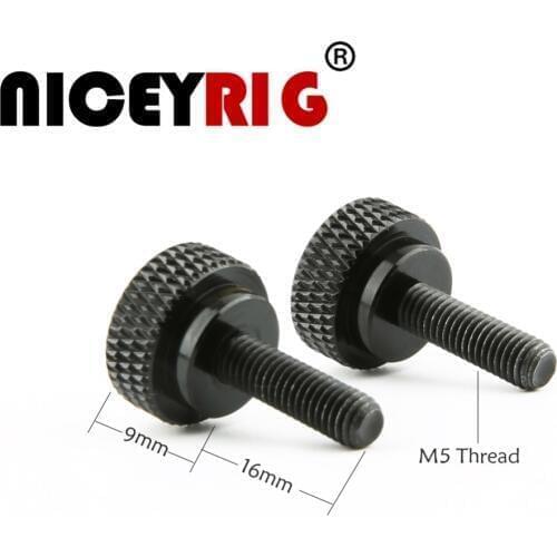 NICEYRIG M5 Screw Rig Camera Cage Mounting Screw Camera Rig Thumb M5 Hand Screw Shoulder Rig DSLR Video Cage (2 Pieces a Pack)