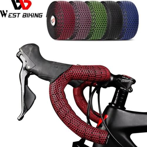 WEST BIKING Bicycle Handlebar Tape Carbon Road Bike Tape Wrap Cycling Handlebar Band with Bar Plugs MTB Accessories for Mountain