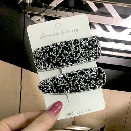 2020 Fashion Women Girls Crystal Hairpins Side Clip Hair Jewelry Trendy New Simple Geometric Headwear Hair Accessories Barrettes