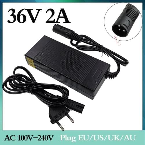 E-bike 36V 2A lead-acid battery Charger electric scooter for e-bike charger lead-acid battery 3-pin XLR