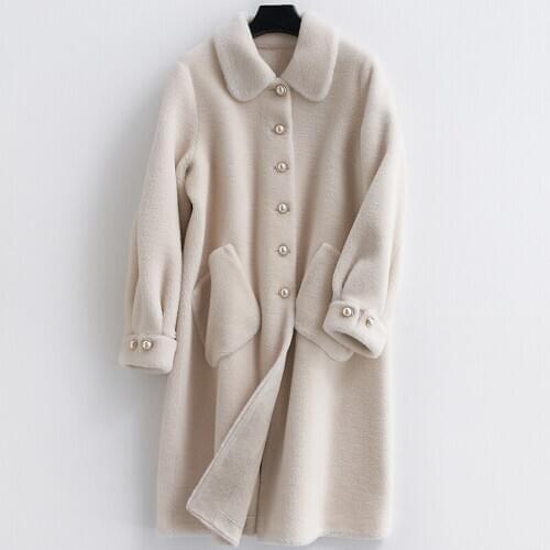 Real Wool Fur Coat Clothes 2020 Long Winter Jacket Women Korean Sheep Shearing Coats Manteau Femme Hiver 231133