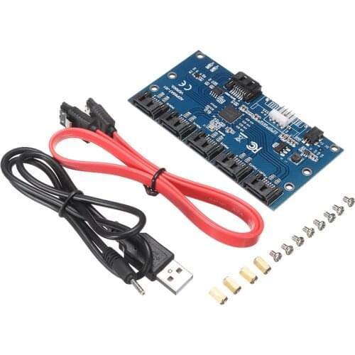 1pc High Quality 1 to 5 Hard Disk Adapter SATA Expansion Card PC Computer Motherboard Riser Card Adapters