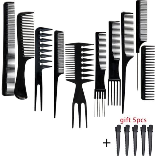 10PCS/Set Stylist Anti-static Hairdressing Combs Multifunctional Hair Detangler Hair Care Barber Styling Tools Barber Accessorie