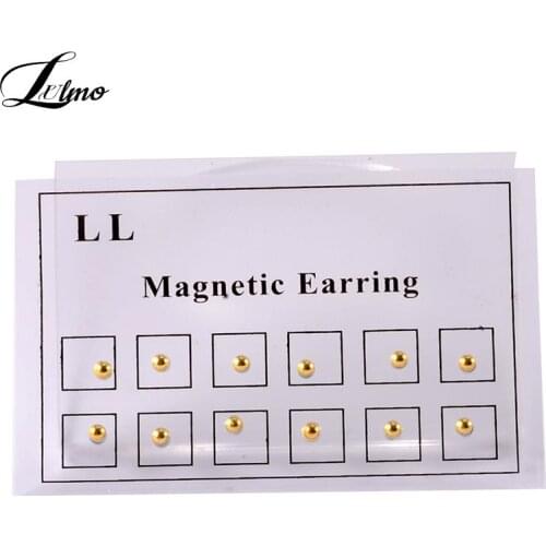 12PCS/Card Fake Cheater Non Pierced Magnet Ear Tragus Cartilage Lip Labret Stud Nose Ring Jewelry Magnetic Earring