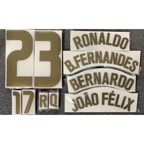 2020 Portugal Ronaldo Nameset Joao Felix B.Fernandes Bernardo Prnting Customize Any Name Number Soccer Patch Badge