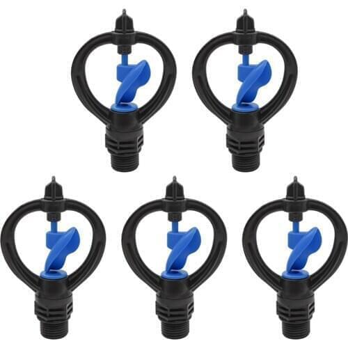 5PCS/Pack Lawn Watering Sprinkler 1/2Inch 360 Degree Irrigation Automatic Rotary Nozzle Sprinkler For Garden Supplies