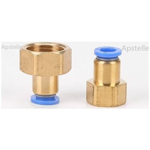5Pcs 10mm Hole x 1/2"PT (ID:19mm) Female Thread Air Connector Brass Fittings Pneumatic Push In Fitting
