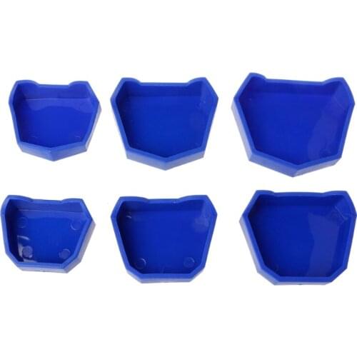 6Pcs Dental 3 Sizes Lab Plaster Model Base Former Molds Tray Dentist Oral Care Tool