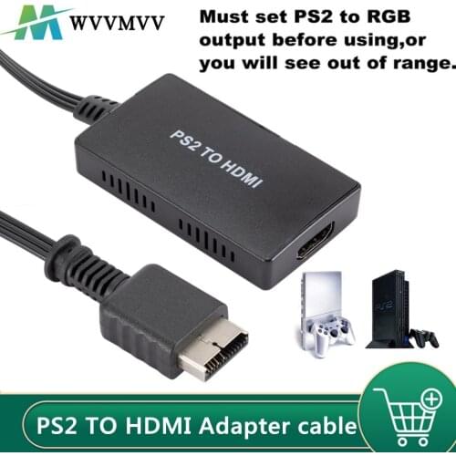 WVVMVV HD PS2 to HDMI Converter Adapter, PS2 to HDMI Cable PS2 to HDMI Support 1080P, Connecting a PS2 to a Modern TV with HDMI