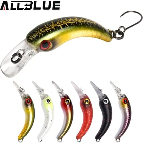 ALLBLUE 1.2g 29mm Trout Mini Crankbait RICE Wobbler Fishing Lure Freshwater Minnow Crank Artificial Hard Bait Fishing Tackle