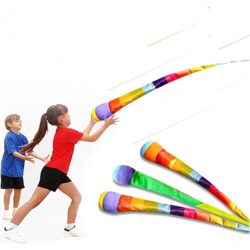 Kids Hand Throwing Ribbon Rainbow Ball Sandbags Bean Bag Children Outdoor Games Kids Toys Boys Girls