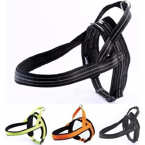 Large Dog Harness Pet Elastic Leash Waterproof Fabric Dog Harnesses 2016 Latest Style Reflective Chest Strap 2021