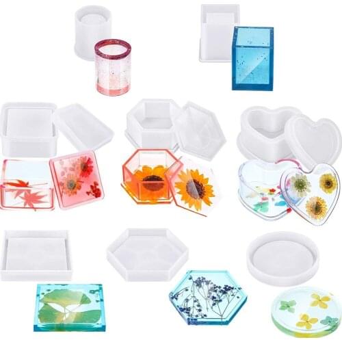 Mold Two-Hand Model Dish Ashtray Mirror Epoxy DIY Silicone Coaster Box Pen Holder Crystal Drop Mold Making Home Decor