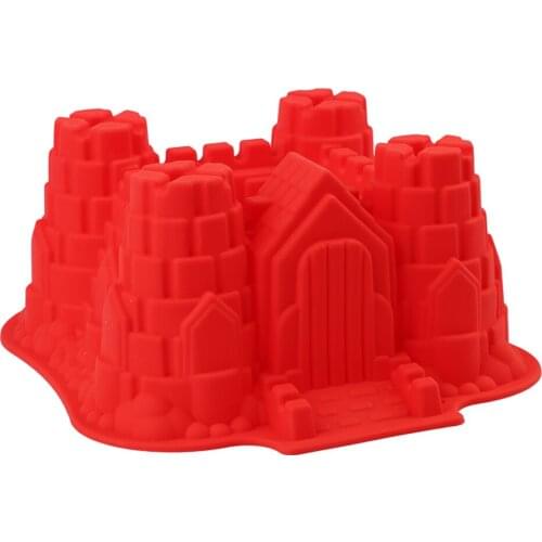 Cake Pan Castle Model Silicone Mold Bakeware Party Dessert Decorating Tools Mousse Baking Mould Kitchen Pastry Modle Big 8in