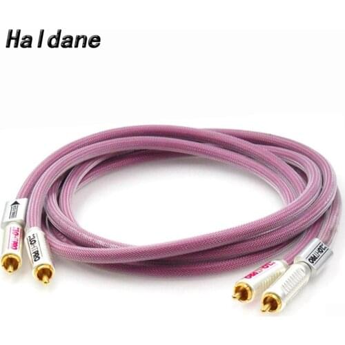 Haldane Pair HIFI Gold Plated RCA Plug HTP1 PRO RCA XLO Audio Cable CD Amplifier Player Speaker RCA Interconnect Cable