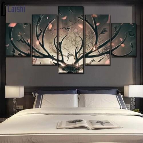 5pcs diamond painting animal deer Dream forest diamond embroidery full round square drill 5d diy mosaic puzzle ,home decor