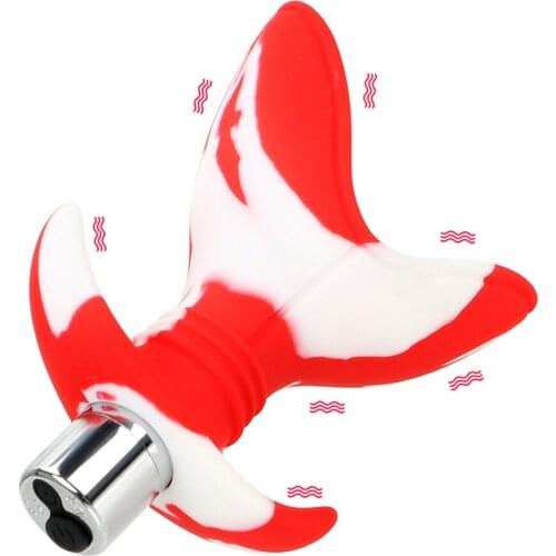 Opening Anus Expander 10 Speed Sex Toys for Women Men Gay Butt Plug Vibrator Flower Anal Dilator Soft Silicone Anal Plug