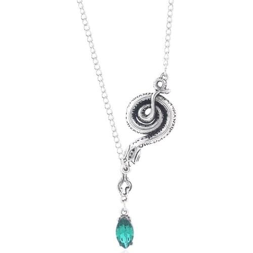 Harry Necklace Pendant Potters Hogwarrts School of Witchcraft and Wizardry Snake Jewelry Girl Birthday Gift