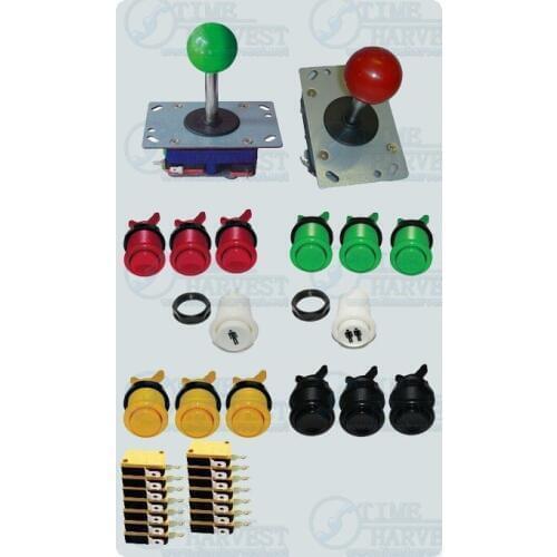 Sell 1 set kits joystick and buttons with microswitch/DIY Arcade parts Bundles for Arcade Game Machine/Coin operator cabinet
