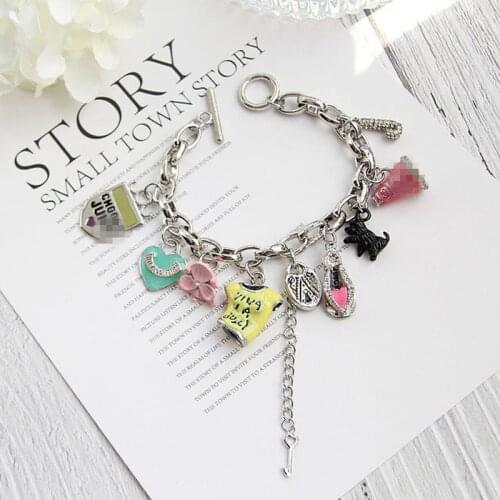 Luxury women girl statement charm bracelet bangle jewelry for women
