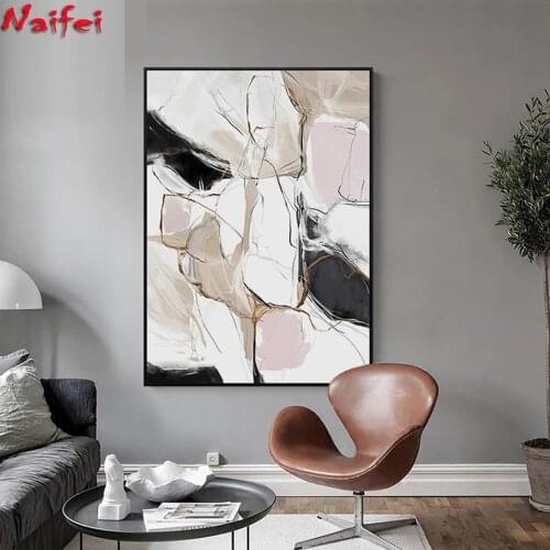 Modern Abstract Beautiful Colorful pink 5d Diamond Painting Cross Stitch Kits Diamond Mosaic Home Decor Diamond Embroidery