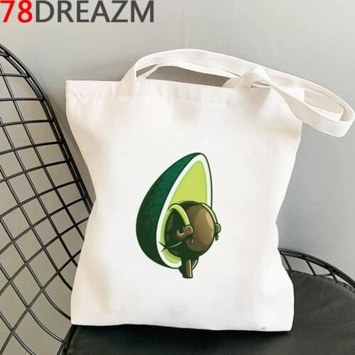Avocado shopping bag eco shopper bolso canvas reusable bolsa bag bolsas ecologicas ecobag bolsa compra sacolas