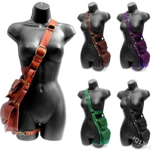 Medieval Pouch Bag Belt Leather Saddle Wallet Men Women Steampunk Viking Pirate Costume Antique Gear Accessory Cosplay For Adult