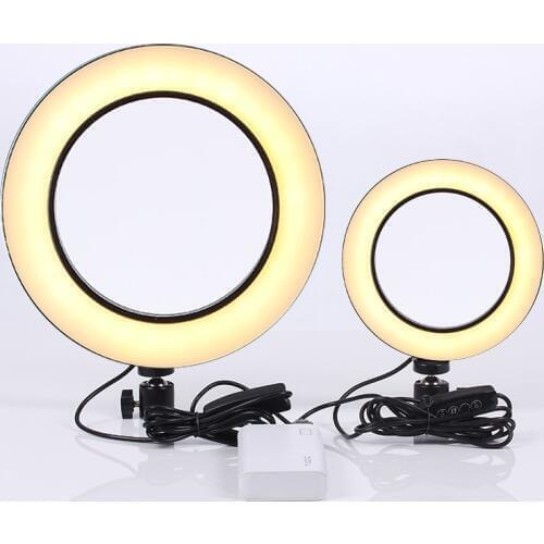New Ring LED Flash Lights with Ball Head for Tripod LED Lamp Fill Lights for Video Bloggers Living Streaming Video Recording
