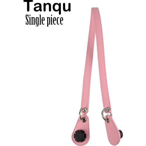 Tanqu Single Piece Concise Ring Leather Belt Handle Metal Ring Drops for Classic Mini Obag Basket City Chic Women Handbag O Bag