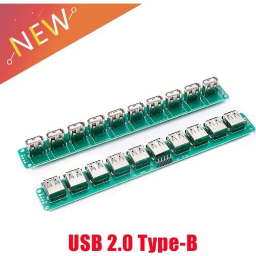 USB2.0 female 10-connected test board USB adapter board PCB Converter Adapter Breakout Board 180 Degree Vertical