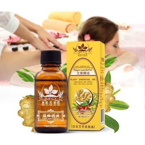 30ml Moisturzing Ginger Essential Oils Dispelling Cold Relax Massage Spa Plant Relax Essential Oil