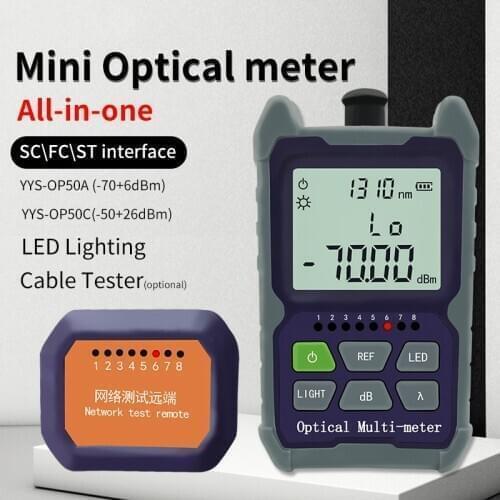 YYS-OP50A Mini Optical Power Meter FTTHOPM Fiber Optical Cable Tester SC/FC/ST Universal interface Connector