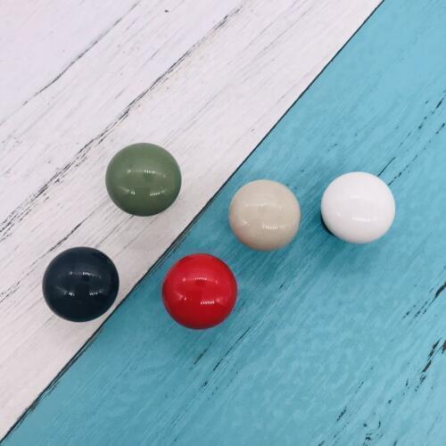 1x New Ceramic Single Round Wardrobe Kitchen Garden Door Knobs and Handles Colorful for Kids Room Funiture Cabinet Pull Handle