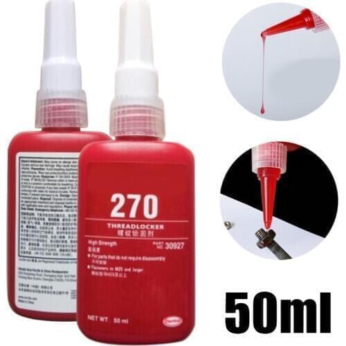 2pcs High Strength 270 Glue Threadlocker Anaerobic Adhesive Glue Anti-Corrosion Thread Locker Retainer Screw Locking Glue